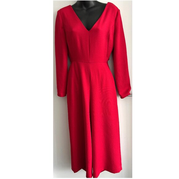 Aritzia Wilfred Ecoulement Red Sleeveless Jumpsuit Sz 4 - Picture 1 of 15